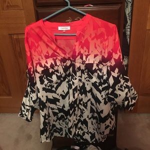 Calvin Klein Black&Red Dress Shirt